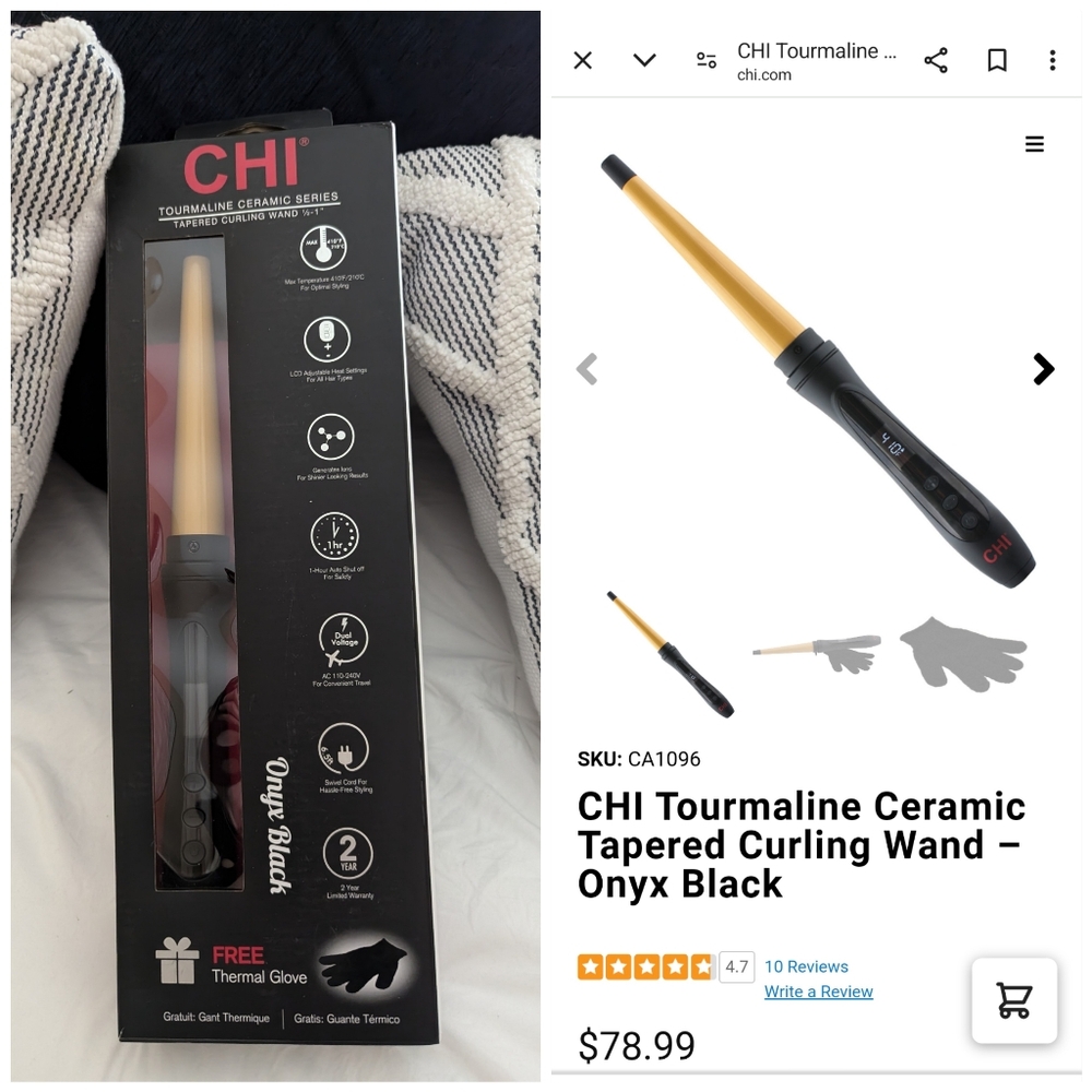 Chi tourmaline ceramic curling wand